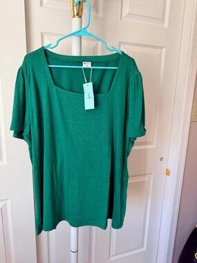 THREE SHIRT DEAL Square Neck Shirt Lot of 3 Green Red Navy 3XL